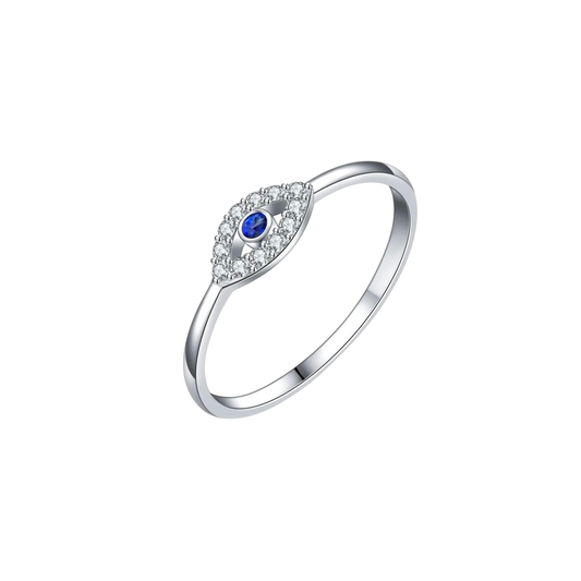 EVIL EYE SILVER RING