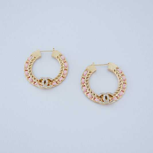 Gold & Pink hoops