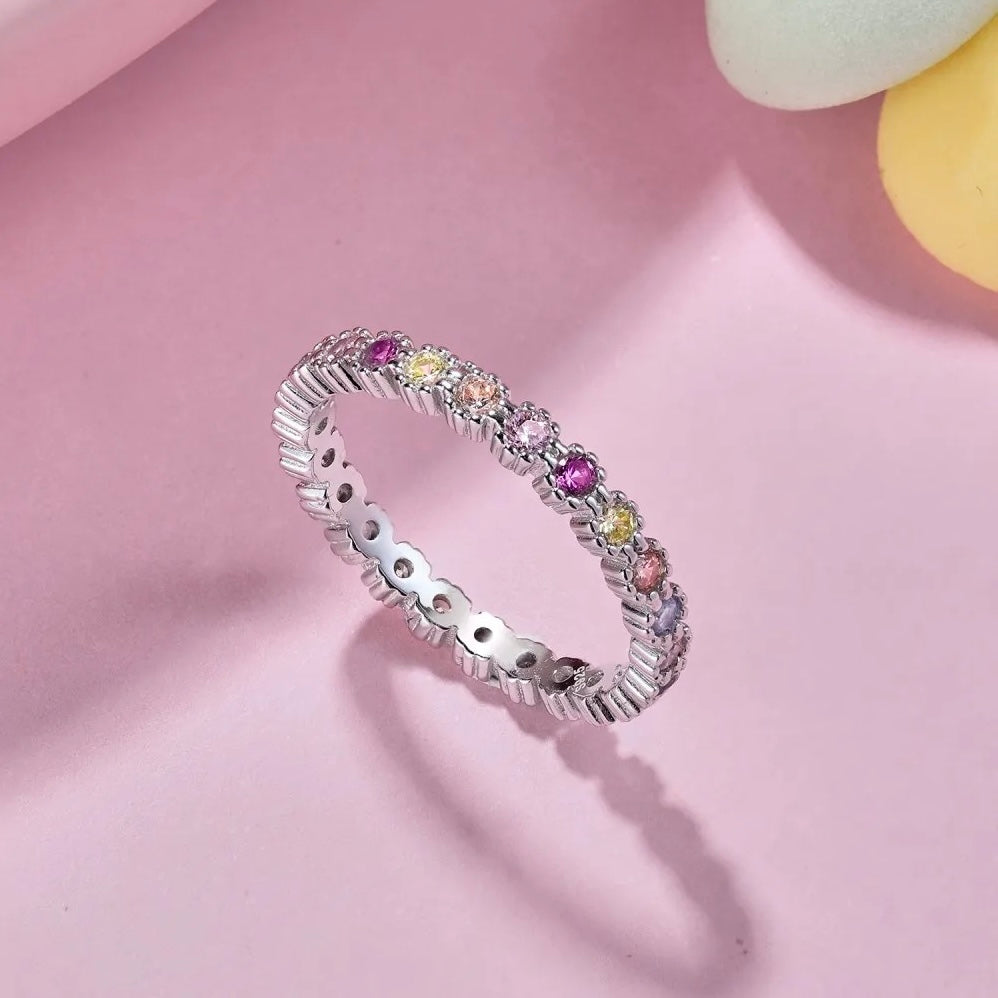 COTTON CANDY ETERNITY RING