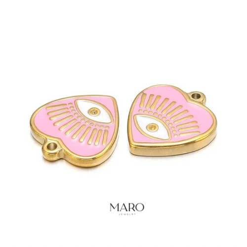 Pink heart charm