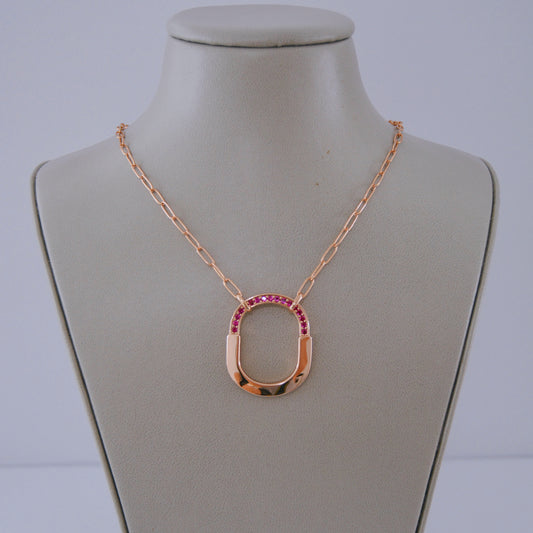 T&Co rose gold necklace