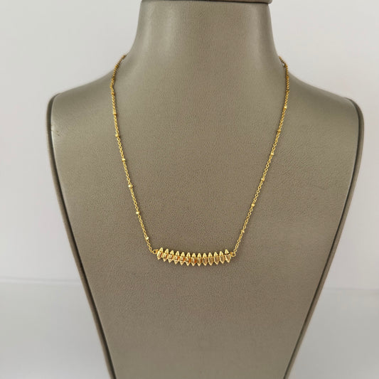 C gold necklace
