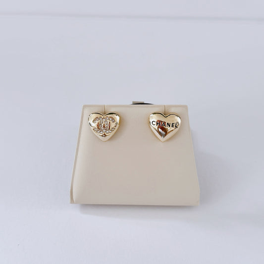 C gold earring