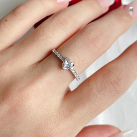 MINI CRYSTAL HEART RING