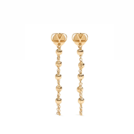 V Gold Earrings