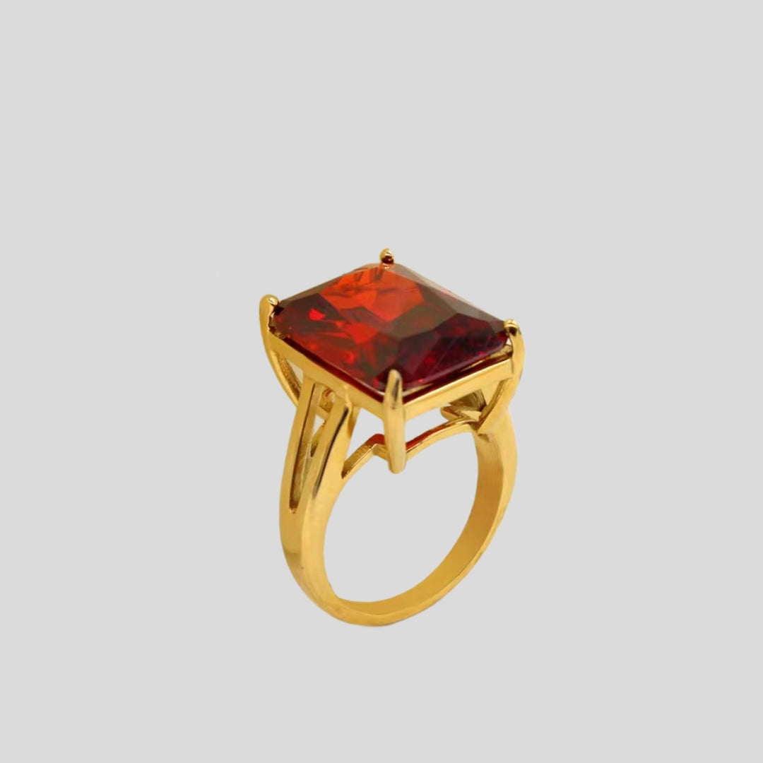 Red square ring