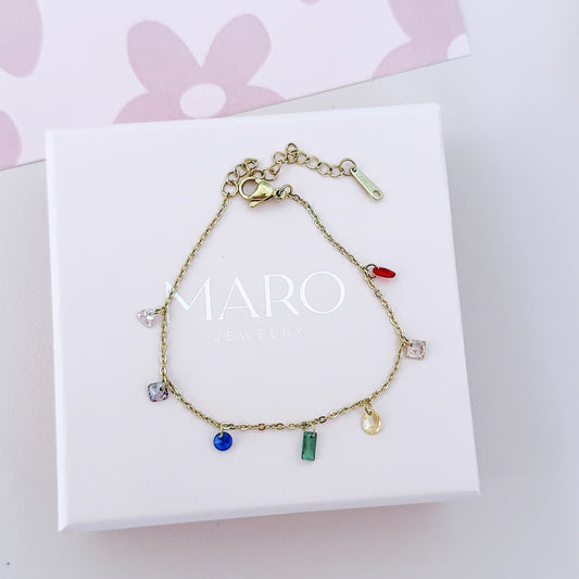 Colored crystals bracelet 💧