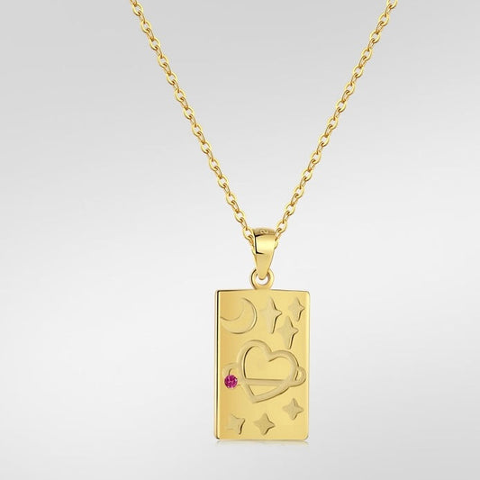 Moon & Heart necklace