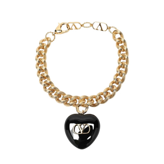 V Black heart Bracelet