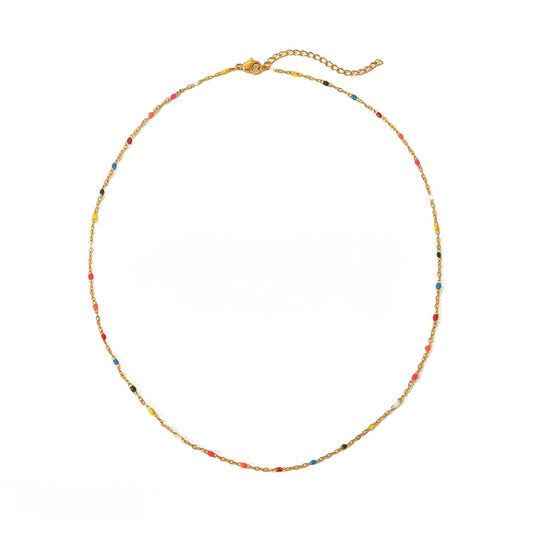 Colored bead necklace