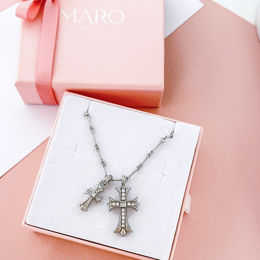 CROSS SILVER NECKLACE