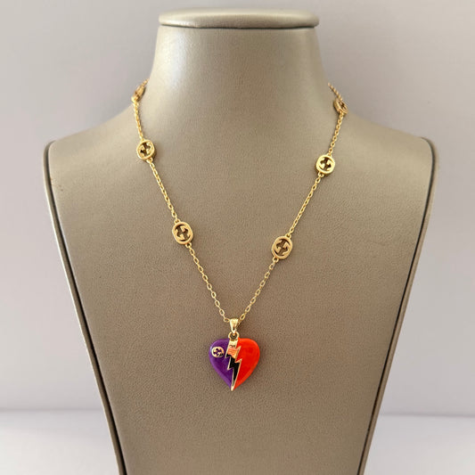 Gold heart necklace
