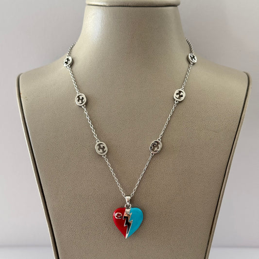 SILVER HEART NECKLACE