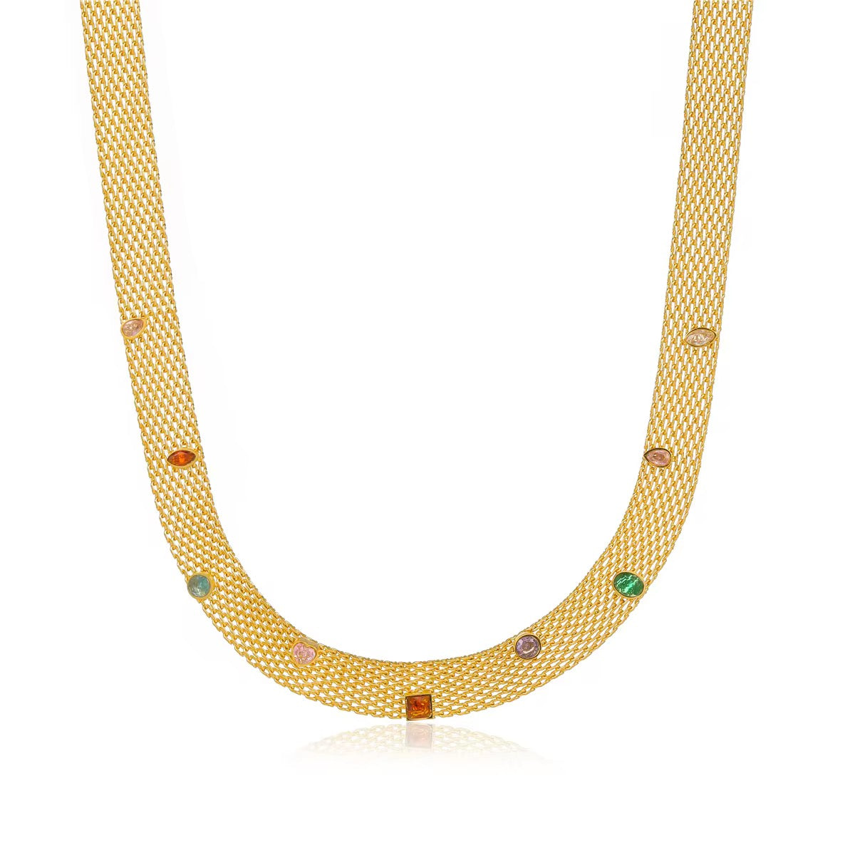 Irregular CZ Necklace
