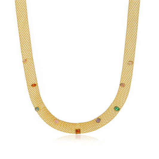 Irregular CZ Necklace