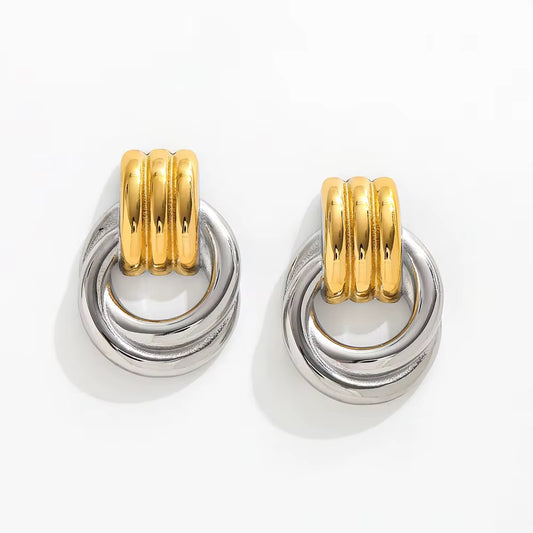 Two-Tone twisted earring