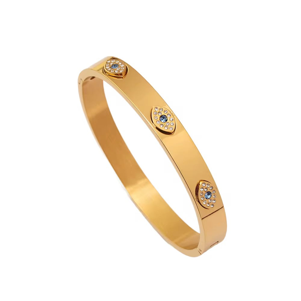 Evil eye bangle bracelet
