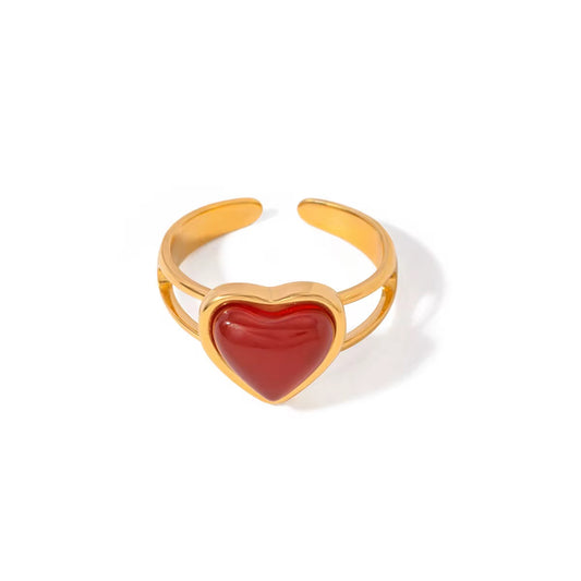 Red agate ring
