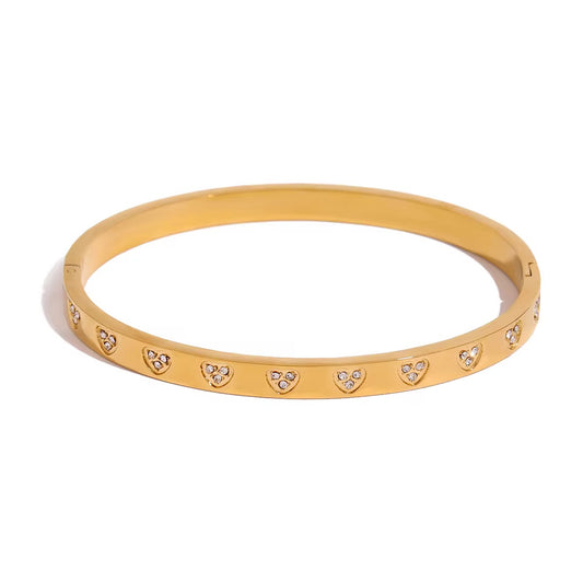 Zircon heart bracelet