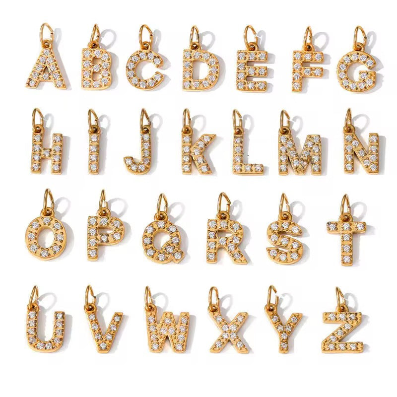 Charm-Mini Initial Sparkle