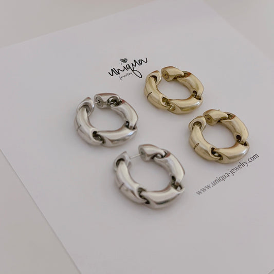 B HOOPS EARRING