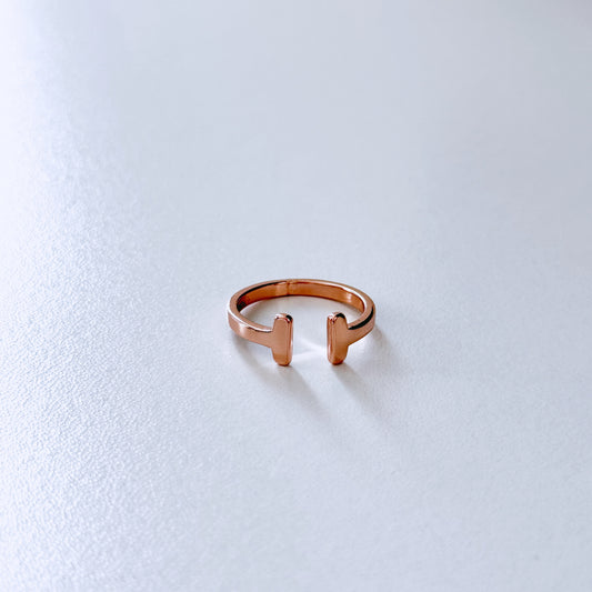TF rose gold ring