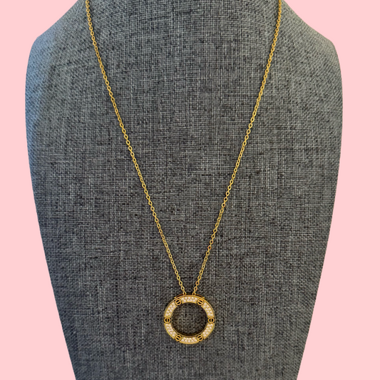 Love gold necklace