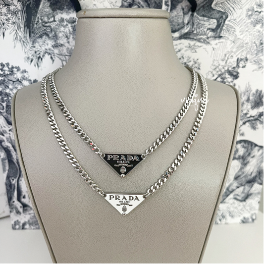 P SILVER NECKLACE