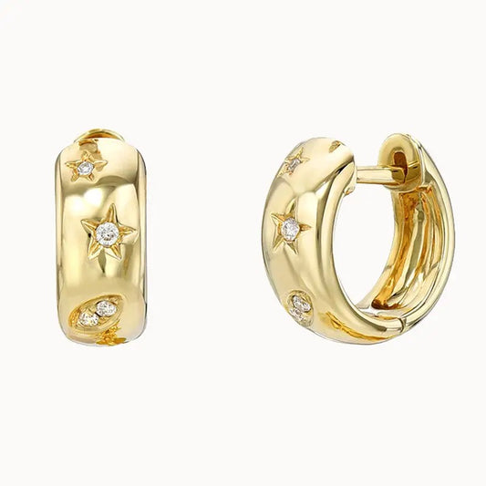 Starburst mini hoops earring