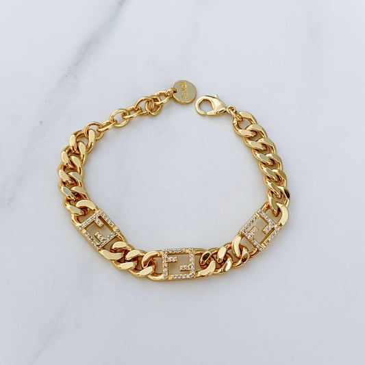 F GOLD BRACELET