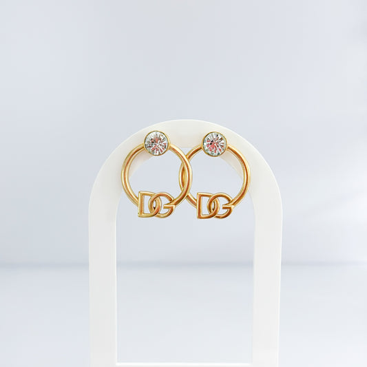 Gold & diamond earring