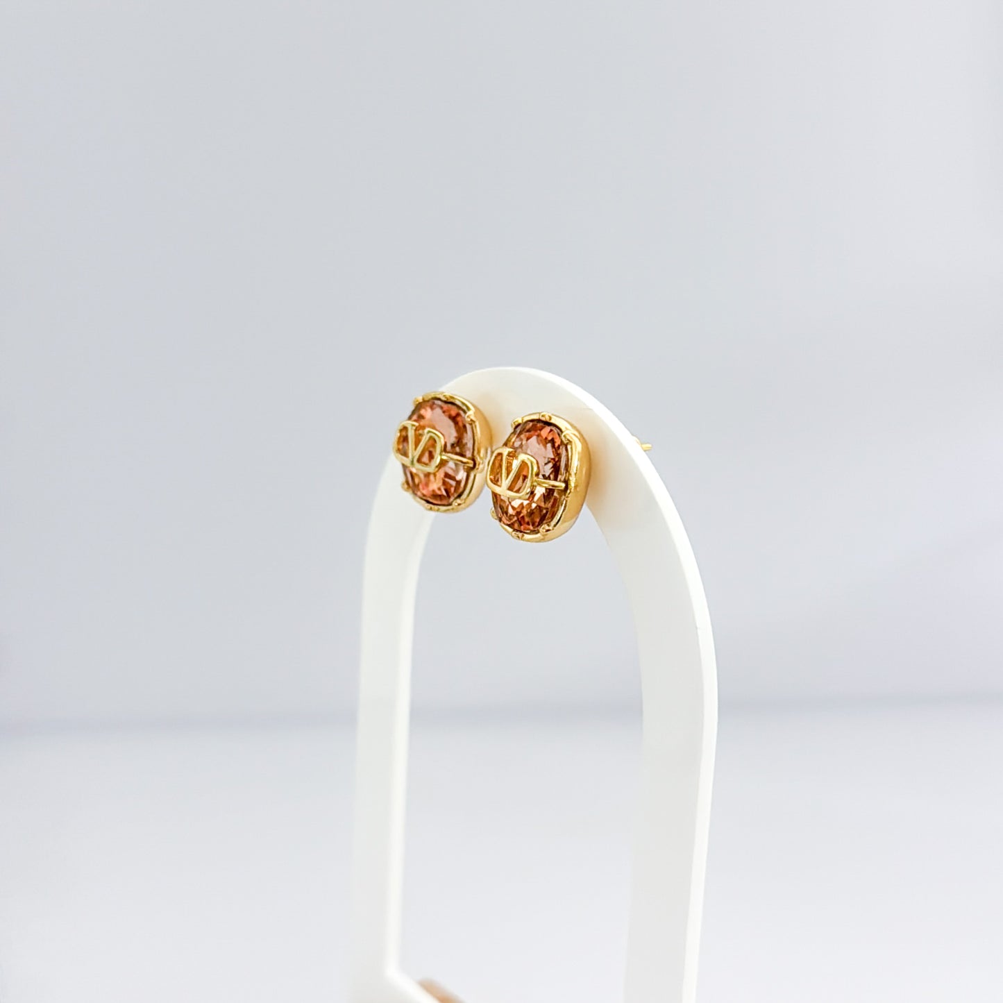 Pink crystal earrings