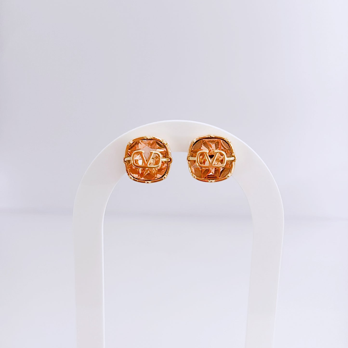Pink crystal earrings