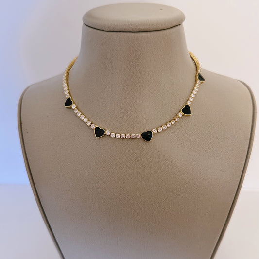 Tennis heart necklace