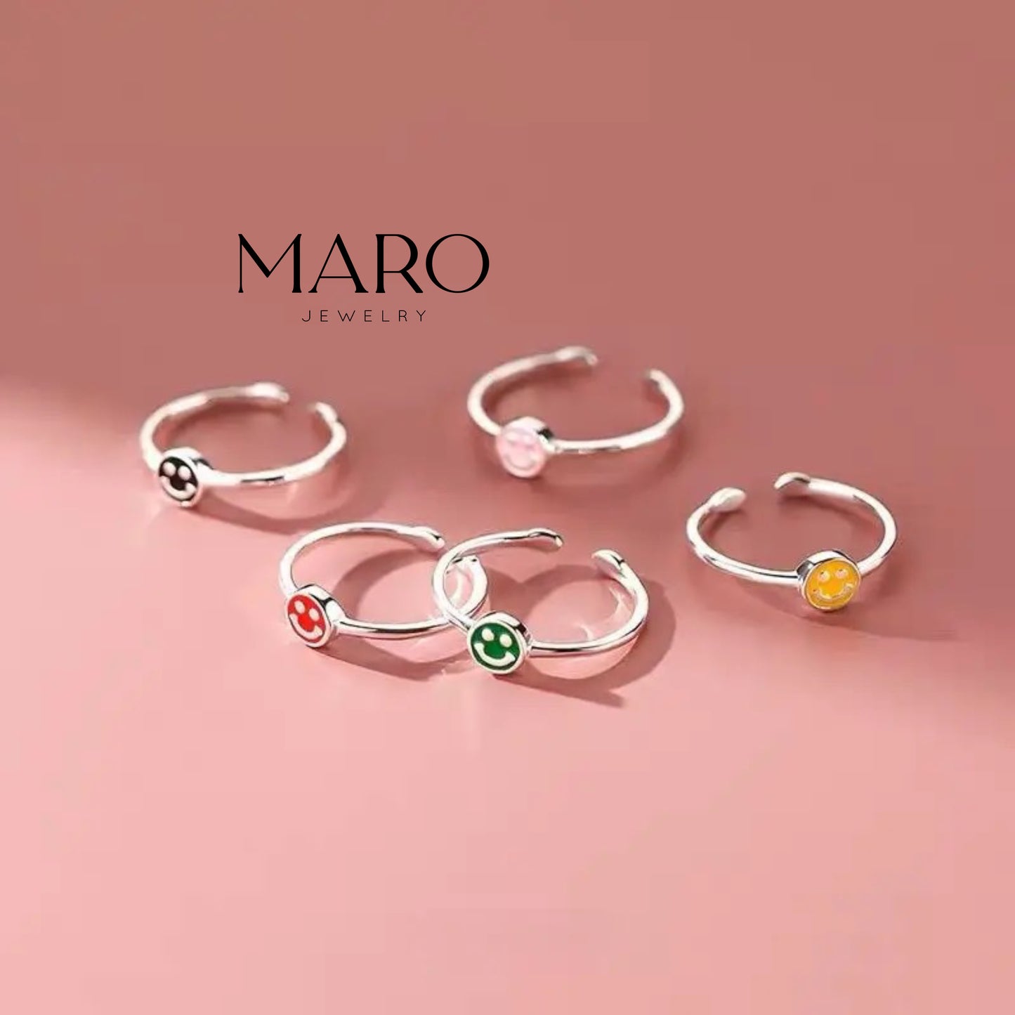 Happy face ring