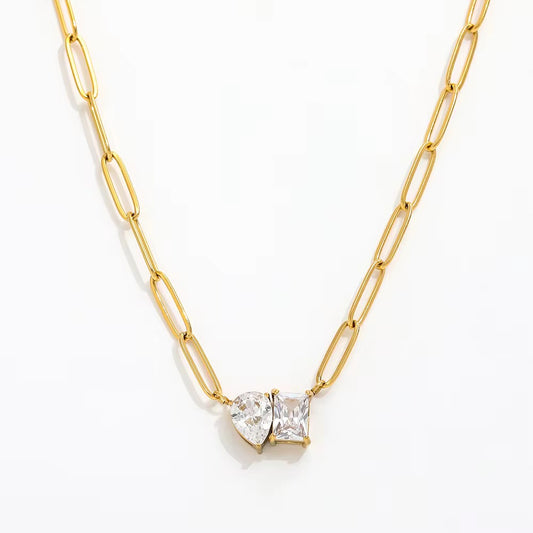 Princess cut necklace