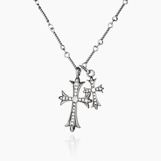 CROSS SILVER NECKLACE - MARO JEWELRY