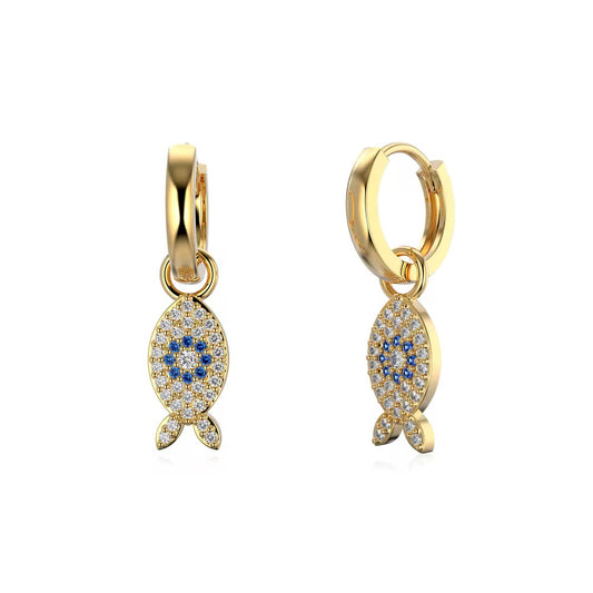Fish  gold earrings