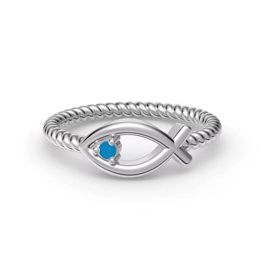 Ocean  silver ring