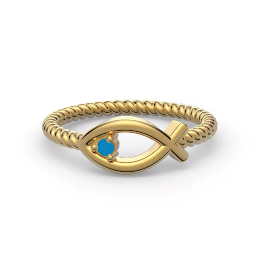 Ocean gold ring