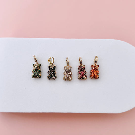 Zirconia charm bear