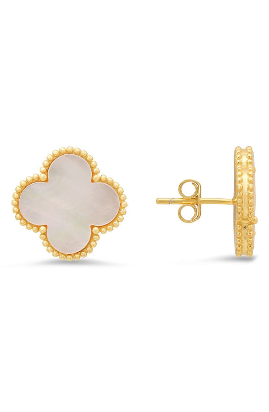 VC white pin earring
