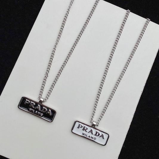 P silver necklace