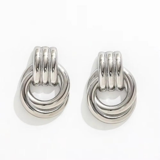 Twisted cross earring