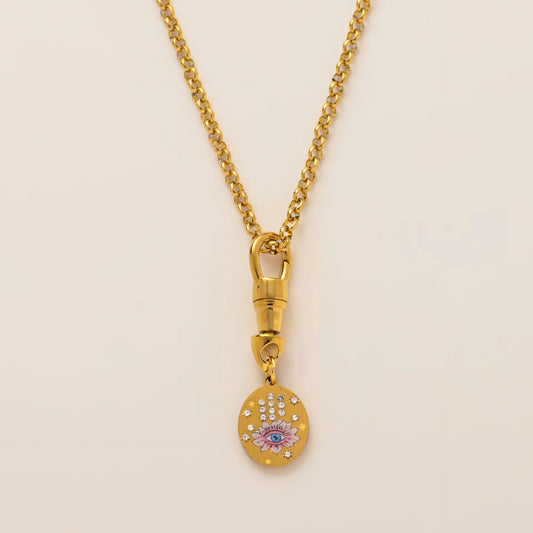 Enamel flower necklace