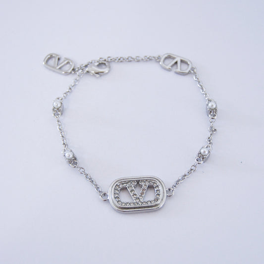 V Silver Bracelet