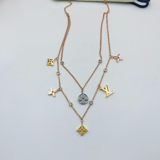 L  charms necklace