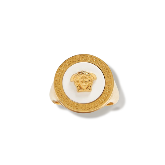 Medusa White & Gold Ring