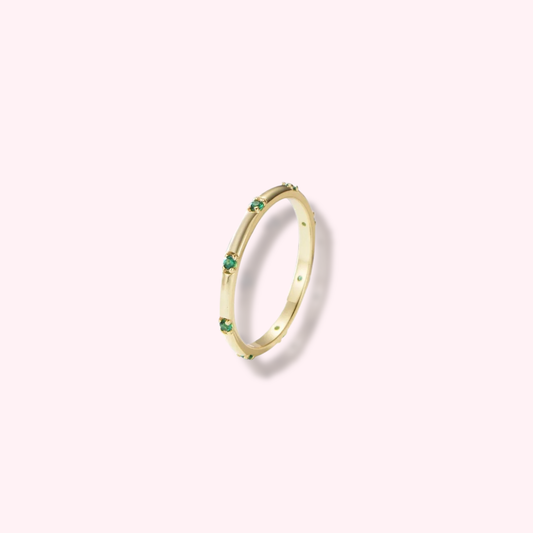 Emerald Zircon Ring