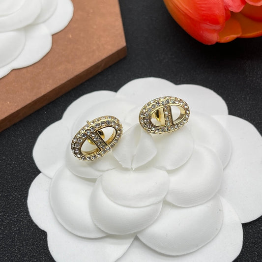 H GOLD EARRING